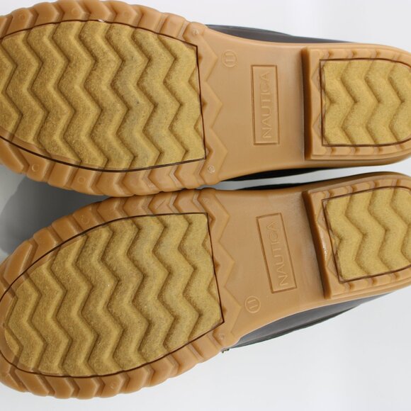 Nautica NWOT Men Rubber Boots SZ 11M Brown Padded Fleece Lined Lace Up Winter - Picture 11 of 11